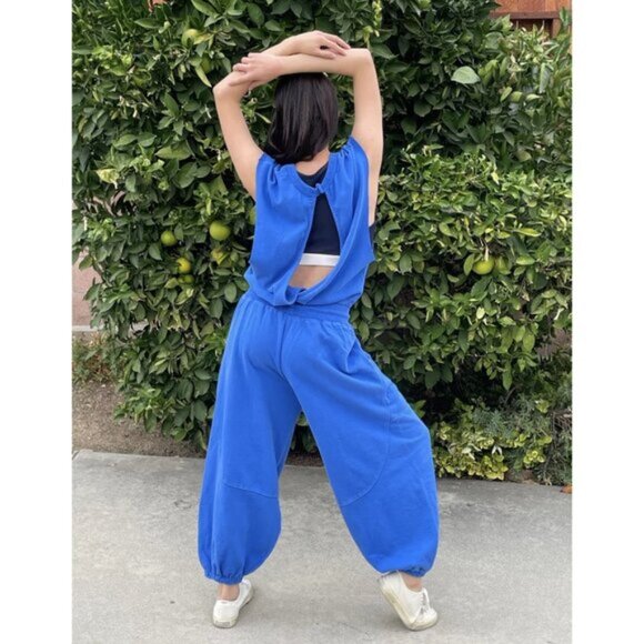 FREE PEOPLE Movement Throw And Go Onesie in Electric Cobalt Size Small NWT - Picture 2 of 12